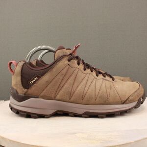 Oboz Sypes Low Leather B-DRY Hiking Shoes Womens 9.5 Brown Waterproof